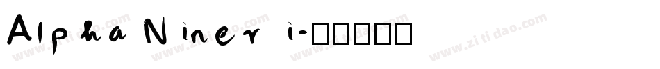 Alpha Niner i字体转换